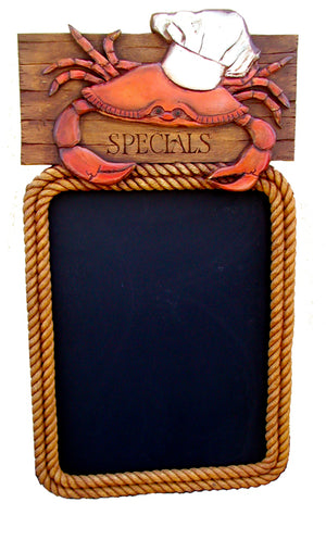 Nautical Restaurant Decor Crab Chalkboard