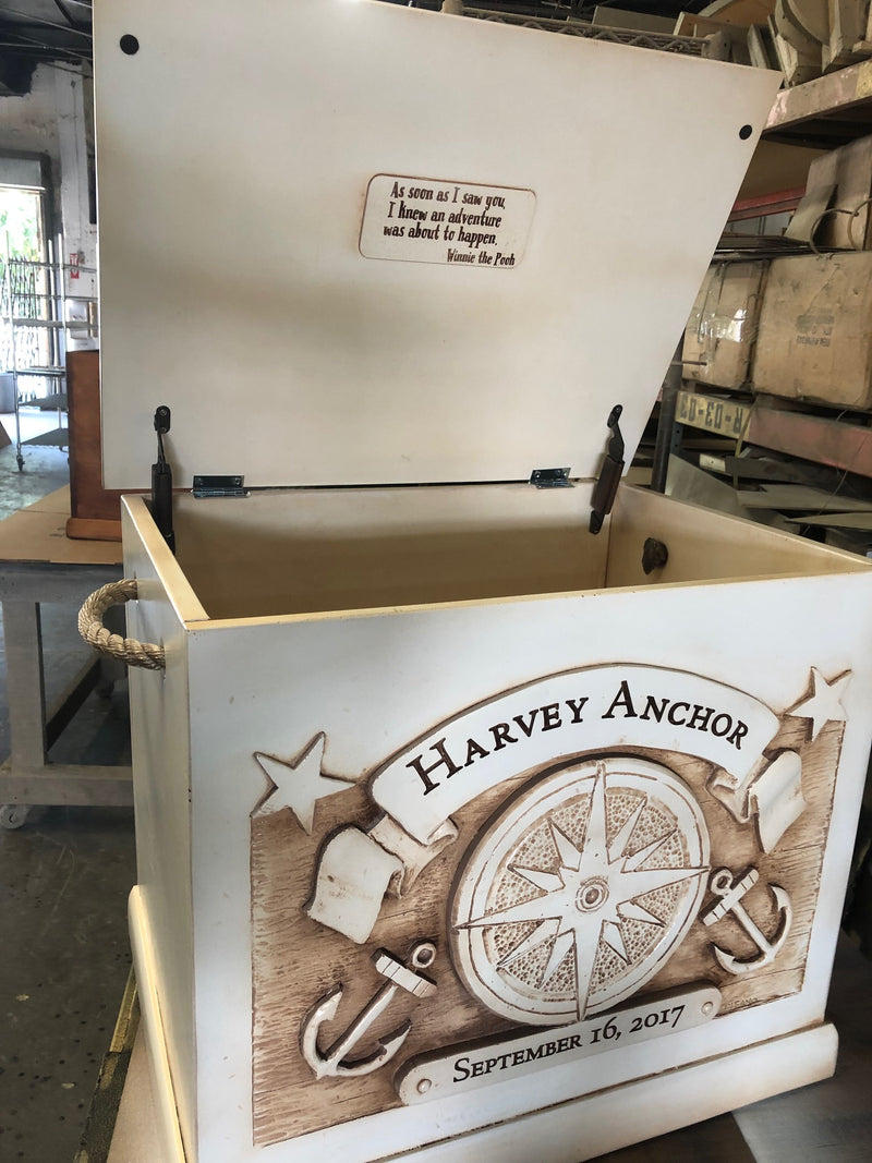 Nautical store toy box