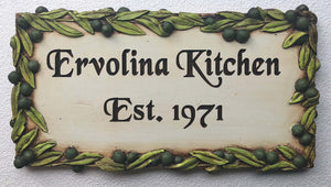 Olive Home Decor Address Sign