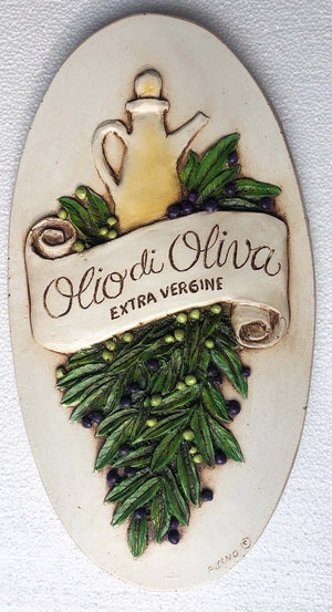 Tuscan Rustic Olive Oil wall plaque  item 673