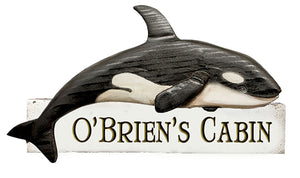 Orca Personalized Home Name or Address Sign