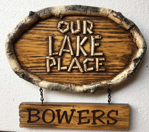 Our Lake Place Personalized Welcome Sign
