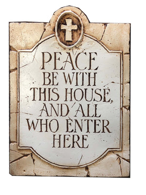 Peace Be With this House and All Who Enter Here  plaque #216E