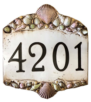 Personalized Beach Address Sign with Shells