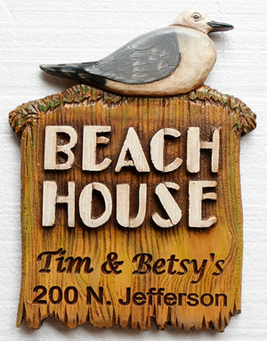 Personalized Beach House Address Sign