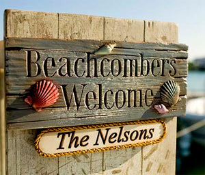 Personalized Beach House Welcome sign