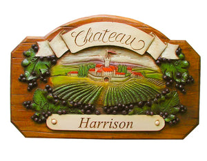Personalized French Wine Country Chateau Sign   item 595C
