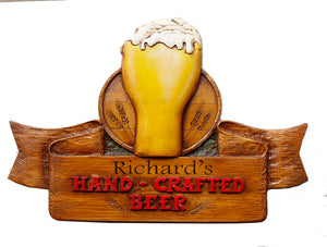 Personalized Hand Crafted Beer Sign