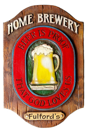 Personalized Home Beer Brewery Sign