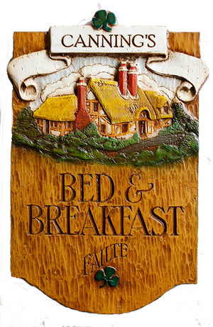 Personalized Irish Sign with Irish Bed and Breakfast Art   item 671