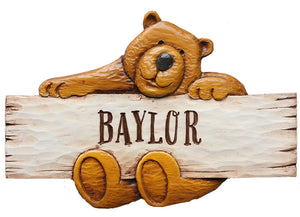 Personalized kids sign Bear Room sign   #820
