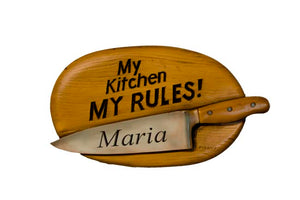 Personalized Kitchen Sign My Kitchen My Rules    item 698B