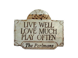 Personalized Musicians wall plaque  #193K
