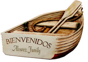 Personalized Spanish Bienvenidos Boat Welcome Sign