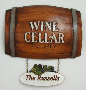 Personalized Wine Barrel sign  # 574AP