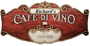 Personalized Wine Sign Cafe Di Vino   # 676B