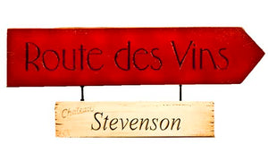 Personalized Wine Sign with the words Route de Vin  item 777C