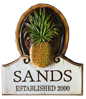 Pineapple Wall Plaque Personalized with your name- large size