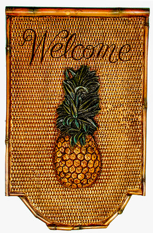 Pineapple Welcome Wall Decor Plaque