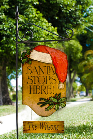 Santa Yard Sign personalized with your name
