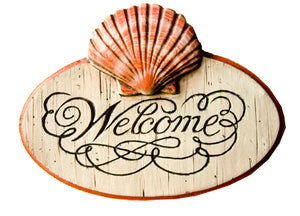 Scallop Shell Welcome plaque  item 112