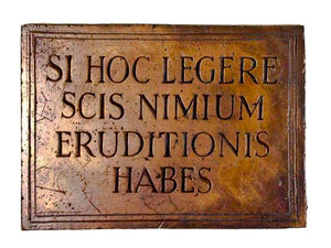 Si Hoc Legere Latin Overeducated wall plaque #544