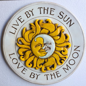 Sun and Moon Wall Art Live By the Sun Love By the Moon 985F