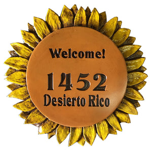Sunflower Address and Welcome Sign