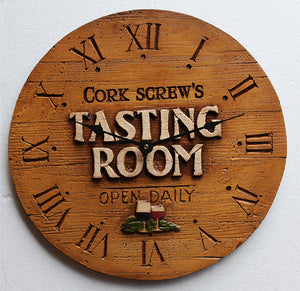 Wine Decor Tasting Room Personalized Clock