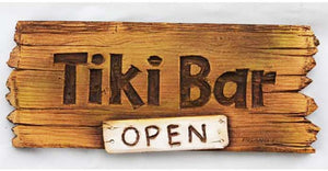 Tiki Bar Open plaque  item 608A