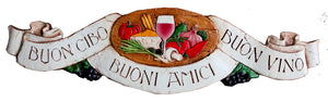 Tuscan Kitchen Decor, Buon Cibo wall plaque  item 596J