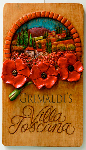 Tuscan Poppy Personalized Sign