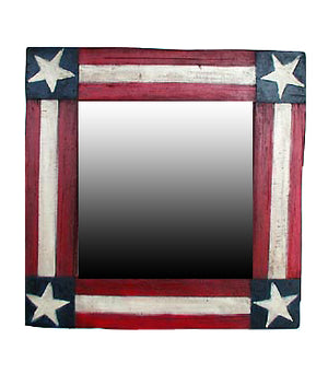Vintage Flag Decor Mirror