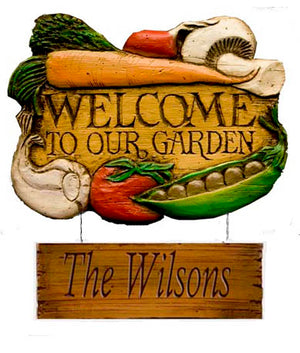 Welcome to our Garden Personalized Sign