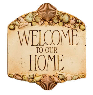 Welcome to Our Home Shell decor sign