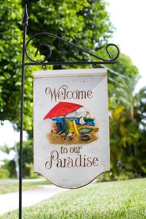 Welcome to our Paradise Yard Sign  and yard stake # 500A