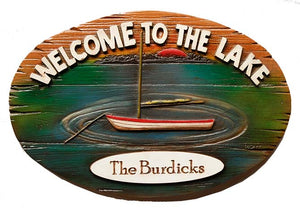 Welcome to the Lake Personalized sign