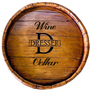 Wine Barrel Custom Name Sign