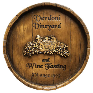 Wine Barrel Custom Sign