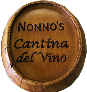 Wine Barrel Sign personalized with your name