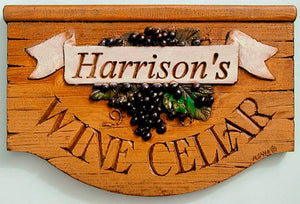 Wine Cellar personalized plaque item 592A