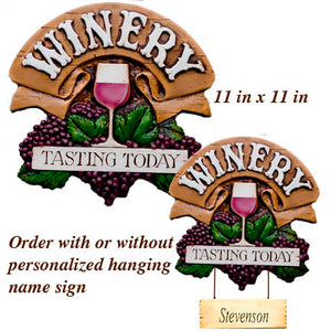Winery Welcome Wall Plaque